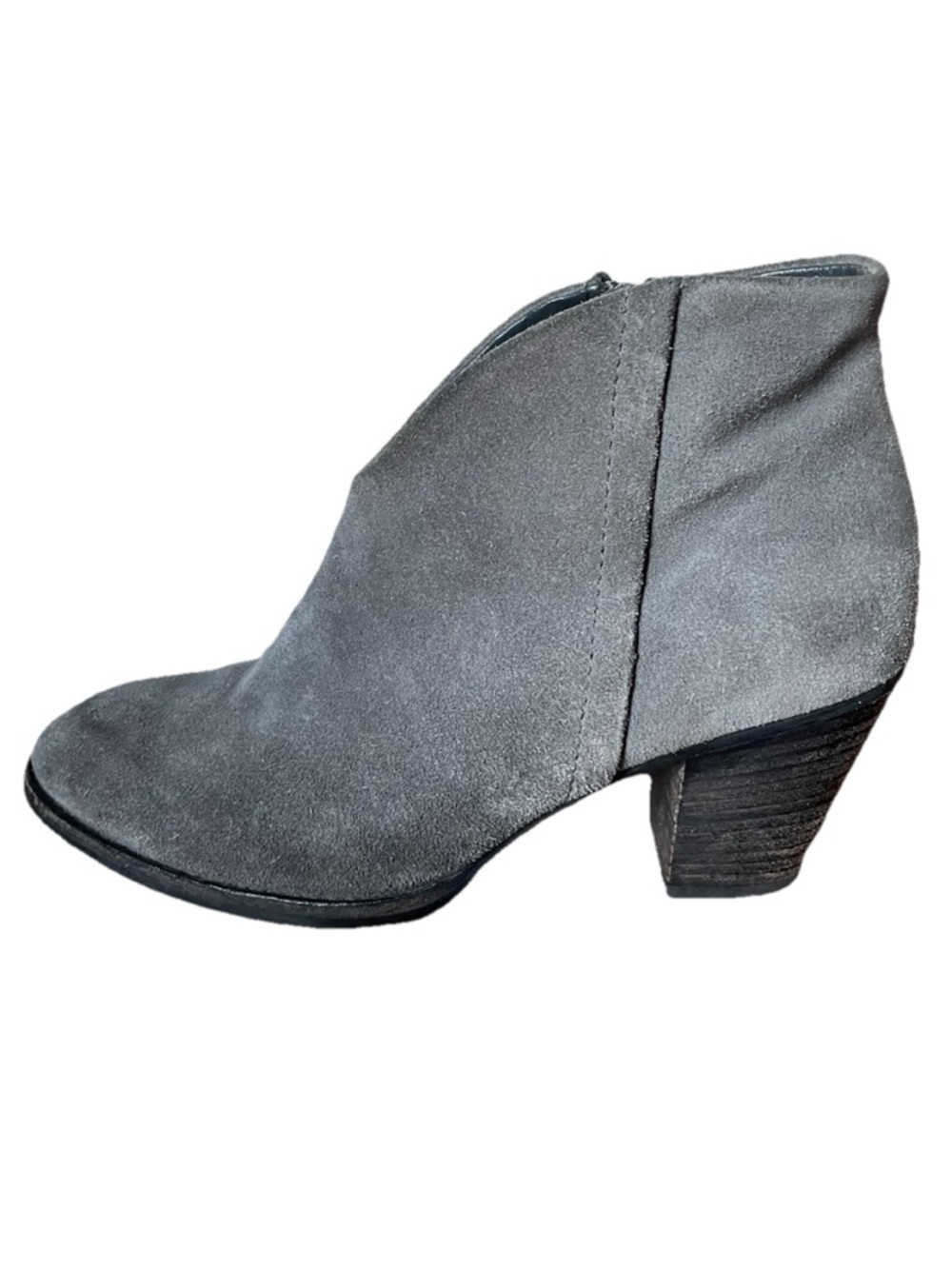 Paul Green Delgado genuine Suede block heel Ankle Booties in gray 5/US 7.5